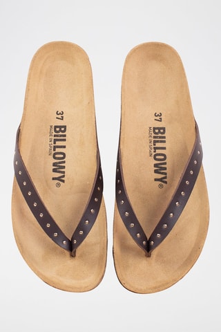 Leren Slippers Bruin