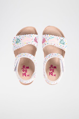 Sandalen Wit en Turquoise