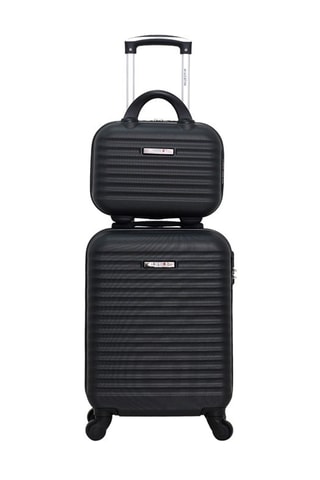 Set Handbagage (S) en Beautycase Brazilia-H - 50/23 cm  - Zwart