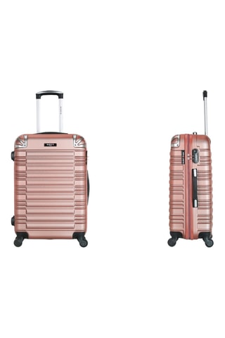 Set van 3 Trolleys (S/M/L) met Beautycase Lima-C - 55/65/75/30 cm - Roségoudkleurig