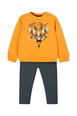 Sweater en Broek - Oranje en Donkergrijs