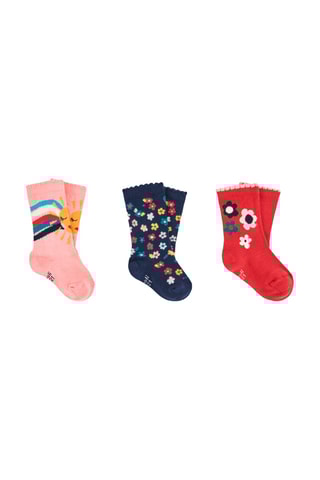 3 Paar Sokken - Roze en Rood