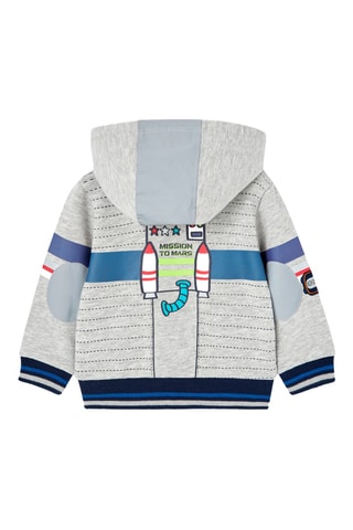 Sweater met Capuchon - Gemêleerd Lichtgrijs