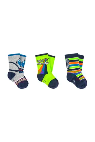 3 Paar Sokken - Blauw en Grijs