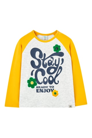 T-shirt - Gemêleerd Lichtgrijs