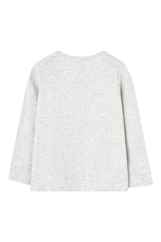 T-shirt - Gemêleerd Lichtgrijs