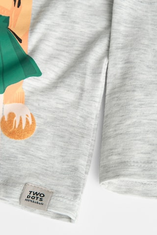 T-shirt - Gemêleerd Lichtgrijs
