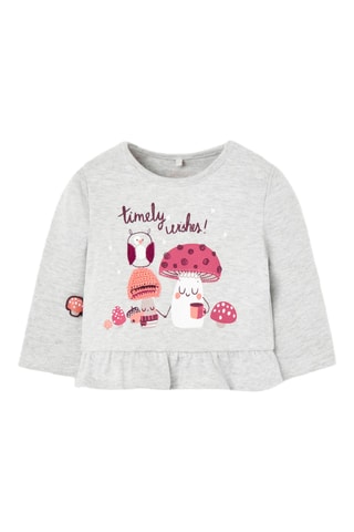 T-shirt en Legging - Gemêleerd Lichtgrijs