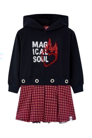 Sweaterjurk met Capuchon - Zwart