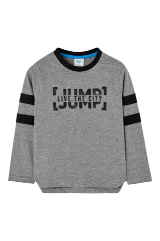 T-shirt - Gemêleerd Lichtgrijs