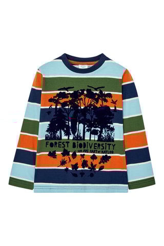 T-shirt - Blauw en Oranje