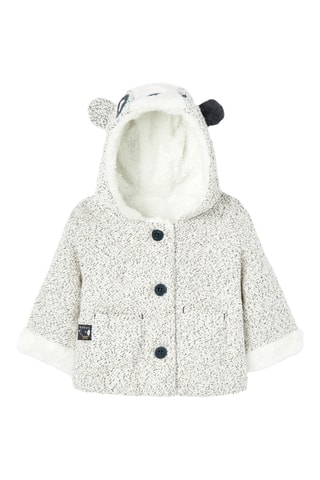Vest met Capuchon - Gemêleerd Ecru