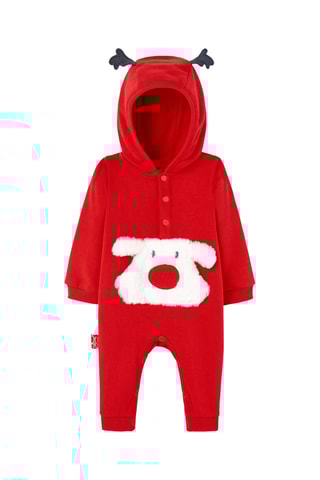 Jumpsuit met Capuchon - Rood