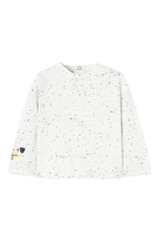 T-shirt en Tuinbroek - Gemêleerd Wit