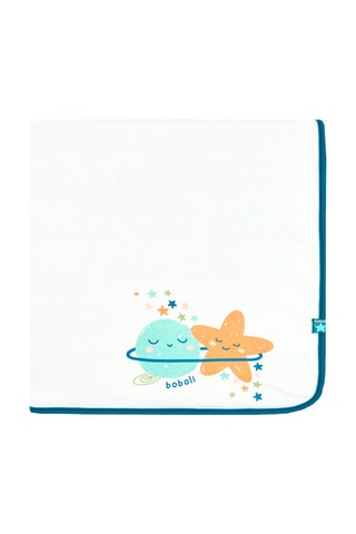 Deken - Wit en Blauw