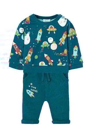 Sweater en Broek - Pauwblauw