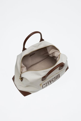 Sac de voyage - Ecru et marron - 47 cm