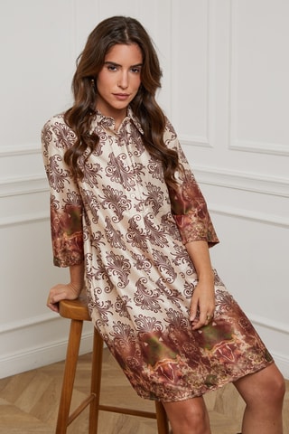 Robe trapèze oversize - Camel