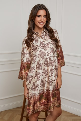 Robe trapèze oversize - Camel