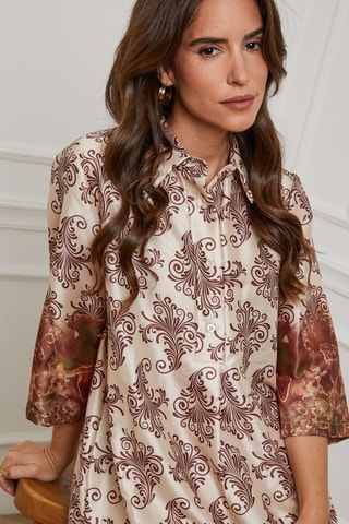 Robe trapèze oversize - Camel