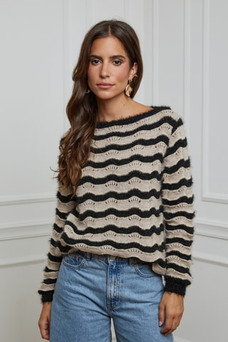 Pull - Noir et beige