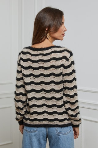 Pull - Noir et beige