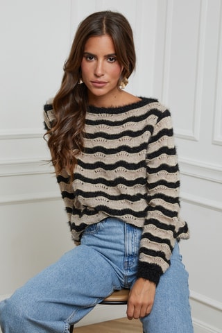 Pull - Noir et beige