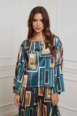 Blouse - Bleu canard