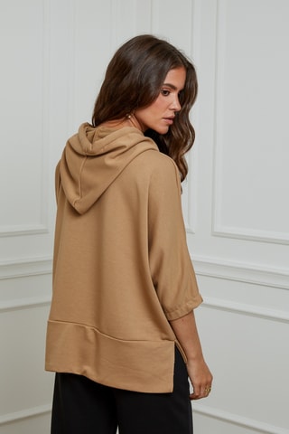 Sweat à capuche - Camel