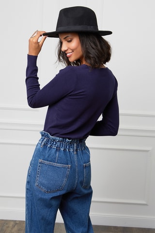 Pull en cachemire - Bleu marine