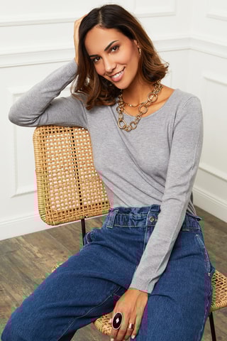 Pull en cachemire - Gris