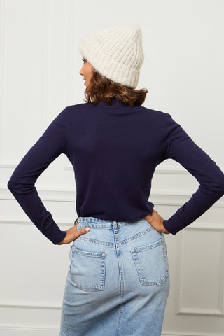 Pull en cachemire - Bleu marine
