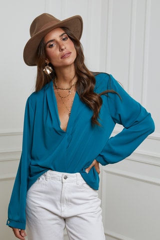 Blouse - Bleu canard