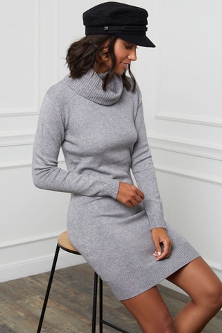 Robe pull en cachemire - Gris