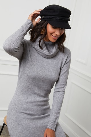 Robe pull en cachemire - Gris