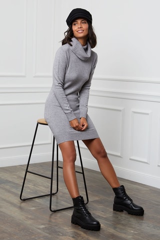 Robe pull en cachemire - Gris