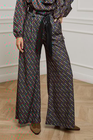 Pantalon wide legs - Marron