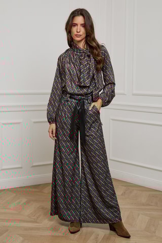 Pantalon wide legs - Marron