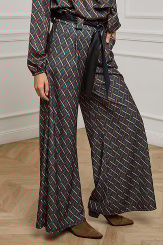 Pantalon wide legs - Marron