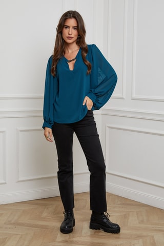 Blouse - Bleu canard
