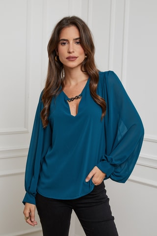 Blouse - Bleu canard