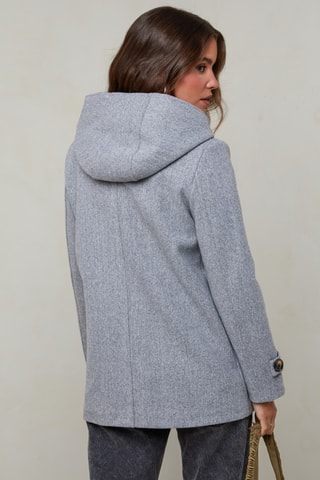 Duffle-coat à capuche - Gris clair