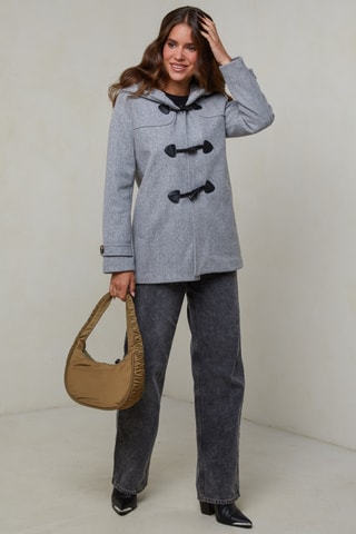 Duffle-coat à capuche - Gris clair
