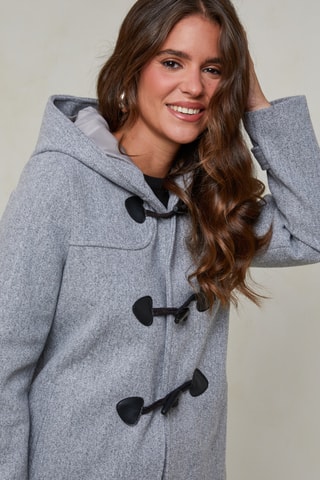 Duffle-coat à capuche - Gris clair