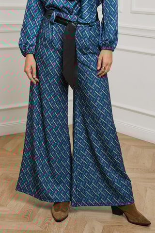 Pantalon palazzo - Bleu pétrole