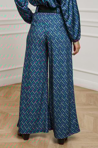 Pantalon palazzo - Bleu pétrole