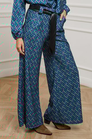Pantalon palazzo - Bleu pétrole