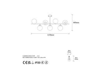 Plafondlamp Fazli 
Zwart