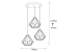 Hanglamp Diamond Zwart