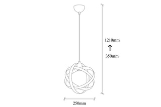 Hanglamp Gezegen Zwart en Goudkleurig